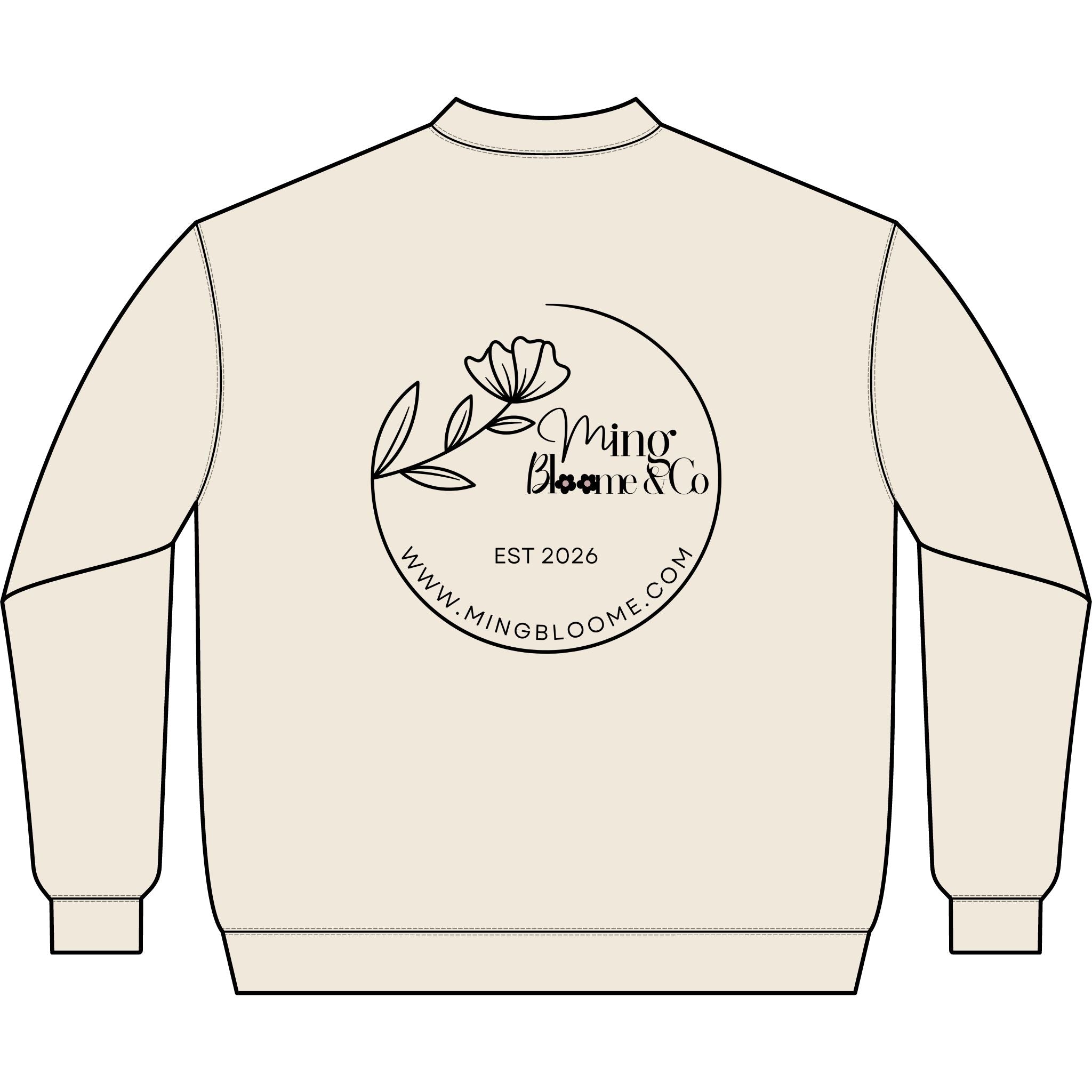 Classic Q-Zip Sweatshirt — Minimal Chest Script